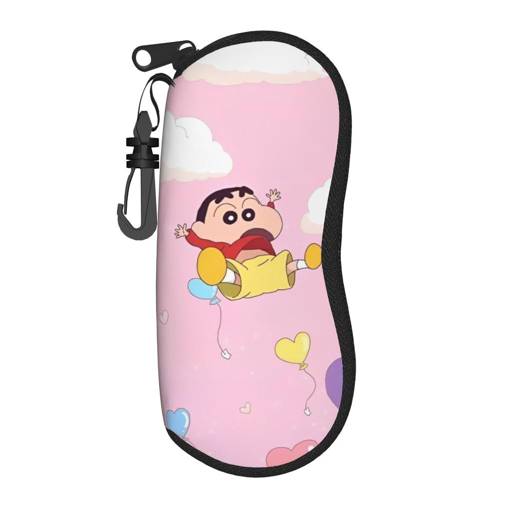 Crayons Shin-chans Glasses Case Unisex Printing Zipper Shiro Glasses Storage Box Vintage Eyewear Container
