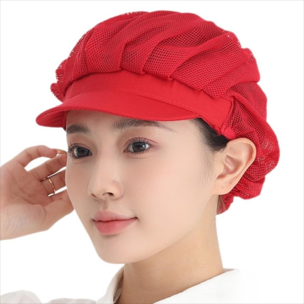 Oil Resistant Kitchen Work Cap Breathable Food Preparation Cap Chic Work Caps Food Handling