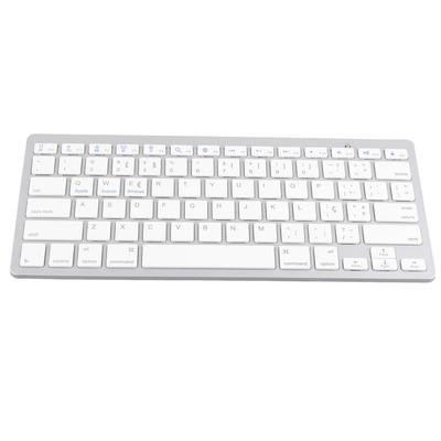 Wireless Keyboard Mini 78 Keys Ultra Thin Portable White Computer Keyboards for Android for OS X