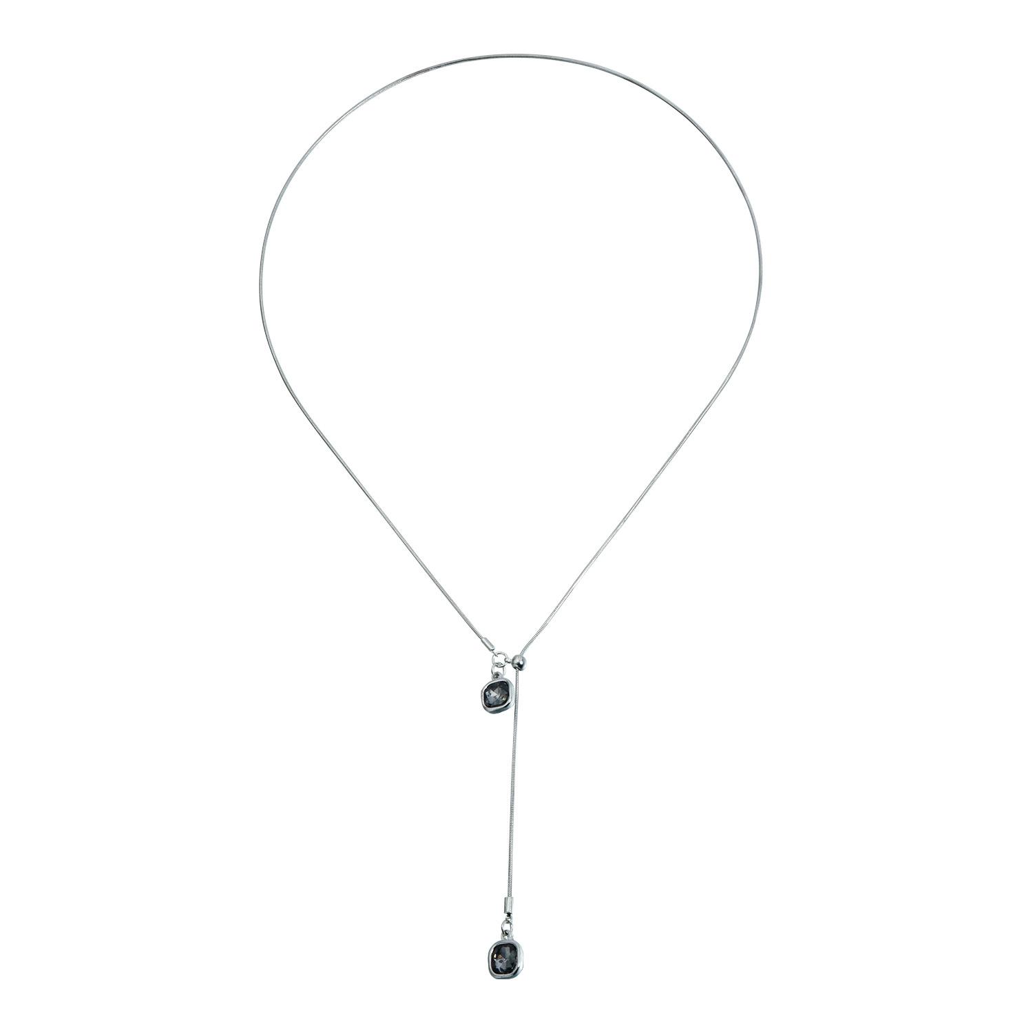 

Geometric Irregular Black Diamond Long Necklace ins Style Personality Versatile Adjustable Necklace