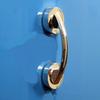 Maniglia per porta in vetro, maniglia per finestra, maniglia per mobile con ventosa, decorazione in argento