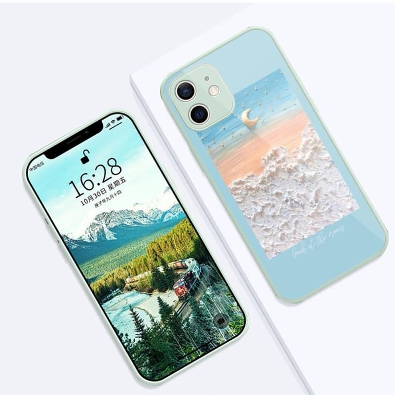 Husă de Telefon Pictură Artă 3D Pentru IPhone 14 13 12 11 Pro Max X XR XS 8 7 Plus Husă Colorată din Sticlă Lichidă