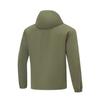 Li Ning Comfortable Casual Simple Hooded Short Cotton Jacket Men Jackets Army-Green AJMU213-6