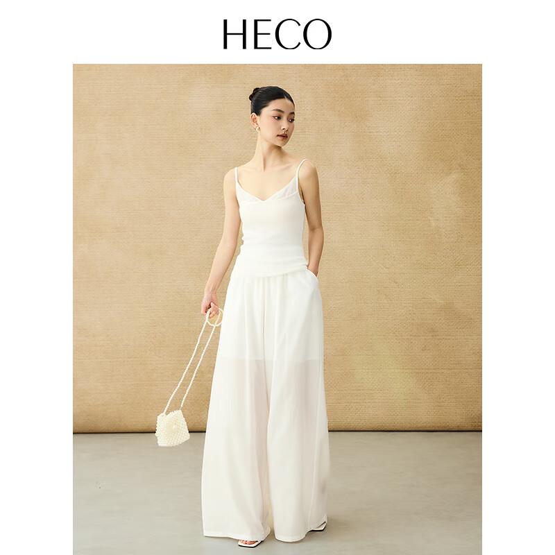 HECO Women's Zen-Inspired Acetate Wide-Leg Cool-Feel Pants