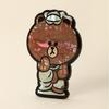 Brown Pensive Bodhisattva Mother-of-Pearl Magnet - K-Souvenir Traditional Korean Art Fridge Magnet