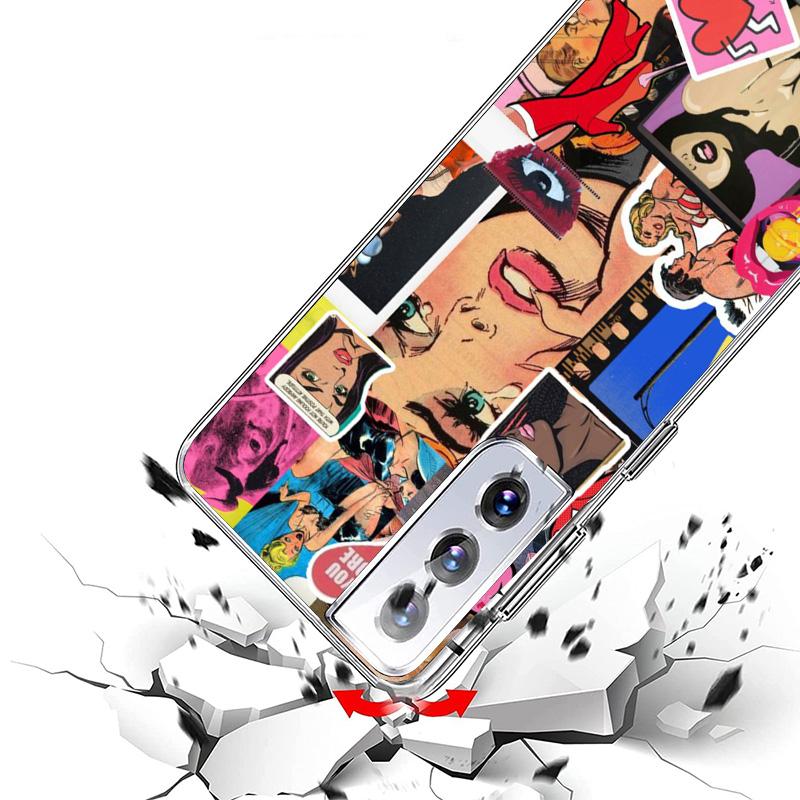 Brokenhearted Anime Girl Phnoe Case for Samsung Galaxy S26 S25 Edge S23 S24 Ultra S22 Plus S21 S20 FE Unique Cover Soft Coque Ga