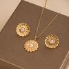 Geometric Star Earring & Necklace Set: French Retro Light Luxury Style