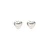 Niche light luxury handmade brushed love pearl stud earrings female, silver needles two wearing retro versatile earrings earrings
