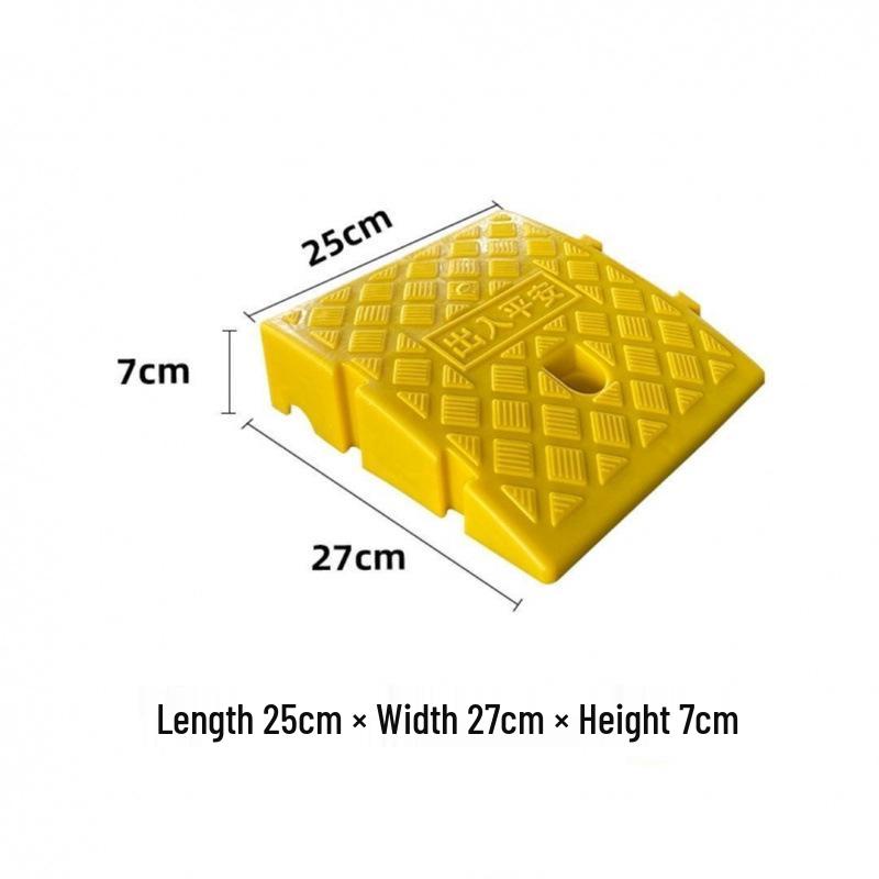 Uphill Step Mat: Plastic Slope Curb Car Sill and Speed Bump