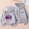 2025 New Y2K KPop Devil Hunter Zipper Hoodie Autumn Casual Long Sleeve Children's Clothing Fashion Versatile Girls' Top
