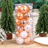 24Pcs Hand Painted Christmas Sphere Ornament Christmas Hand Painted Sphere Ornament Handmade Festival Tree Decorations
