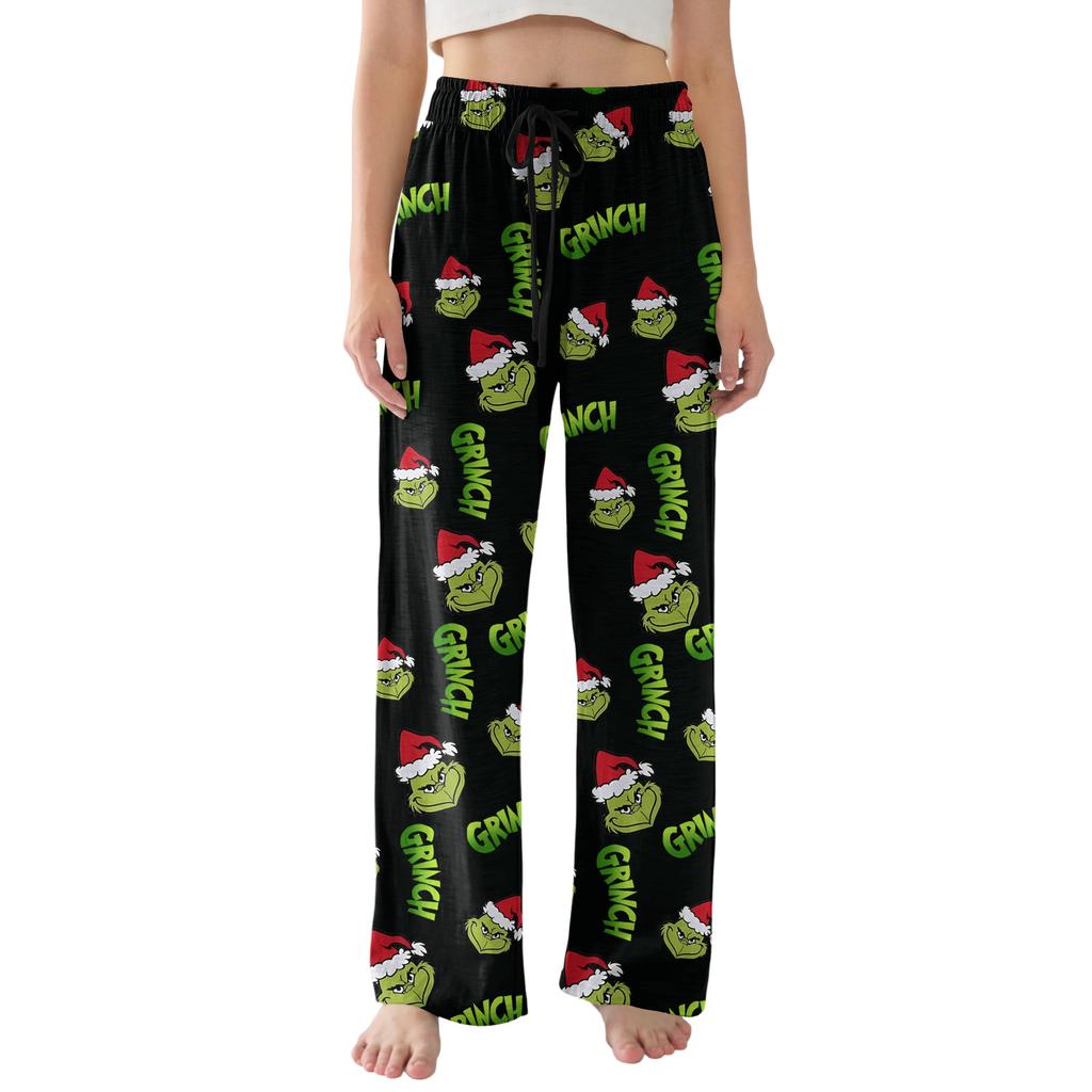 Womens Pajama Pants Lightweight Casual Comfy Palazzo Pants Sleepwear Loungewear Bottoms With Pockets