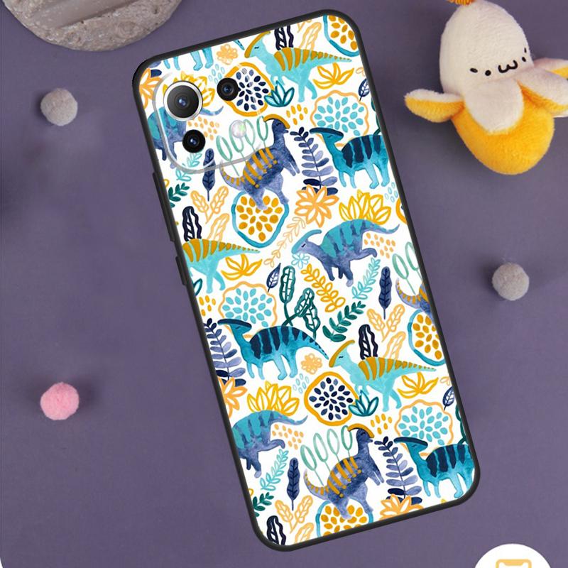 Cute Dino Dinosaur Case For Xiaomi 14 15 Ultra 13T 14T 15T 17 Pro Max POCO F5 F6 F7 X5 X6 X7 Pro F8 Ultra Cover