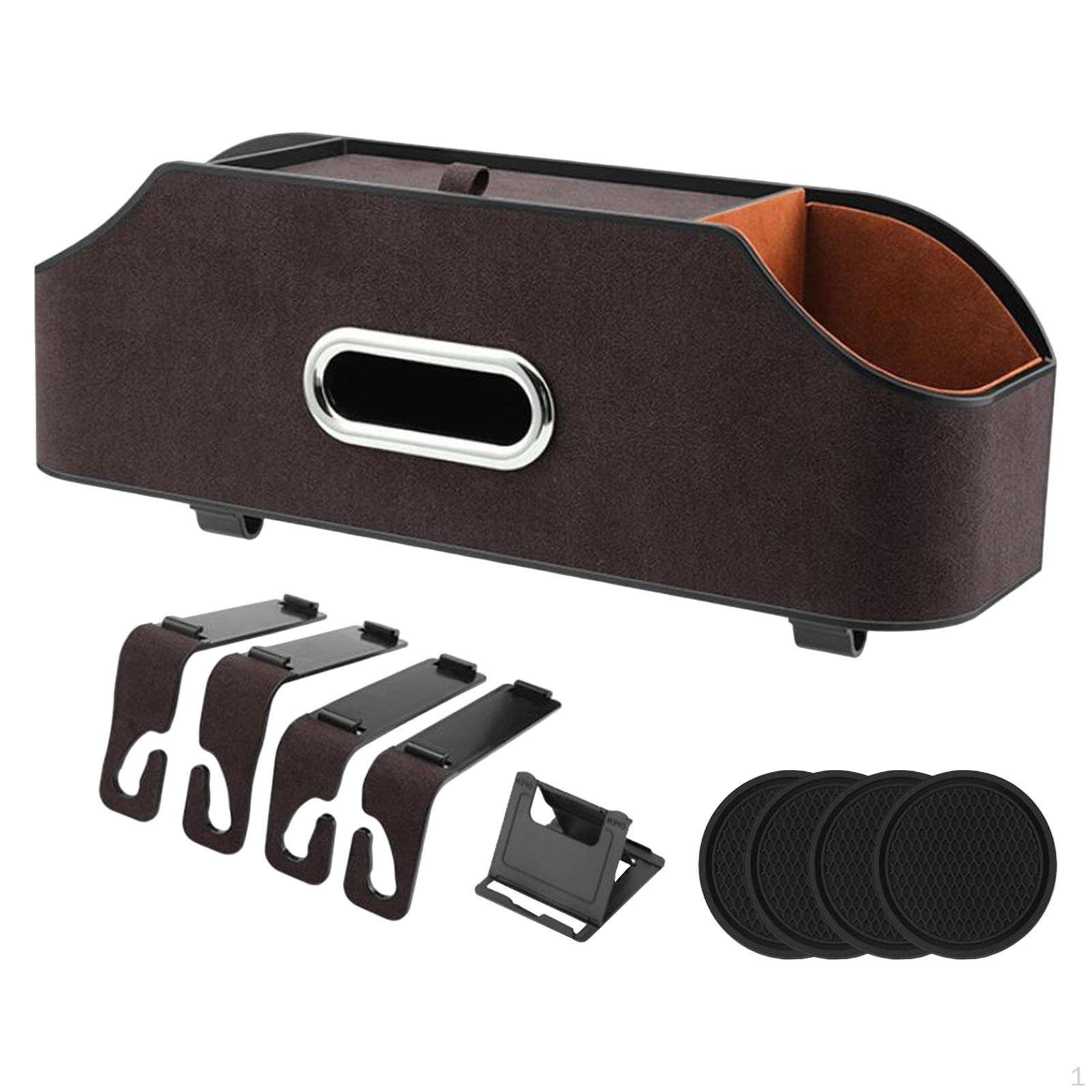 

Car Headrest Seat Back Storage Box Universal Cup Napkin Holder Interior Accessory and Long коричневый