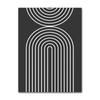 Scandinavian Minimalist Wall Art Black and White Abstract Woman Geometric Lines Poster Print Home Bedroom Living Room Decoration