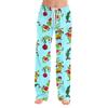 Women's Christmas Print Pants with Elastic Waist and Casual Sleepwear