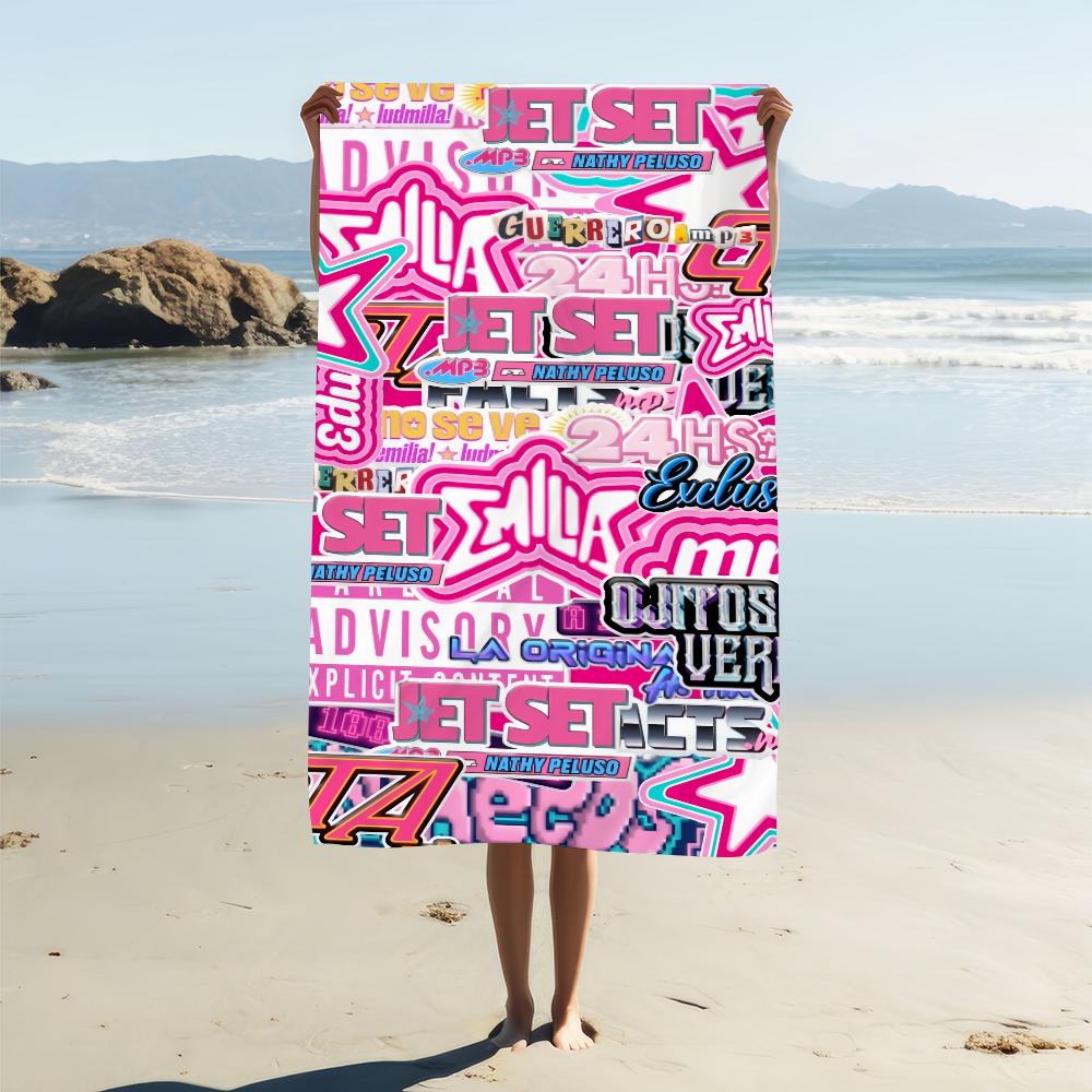Towel Soft Pool Gift For Travel Gym Shower Camping Quick Dry Mp3 Singer Sports Mernes Large Beach Emilia Music Towel