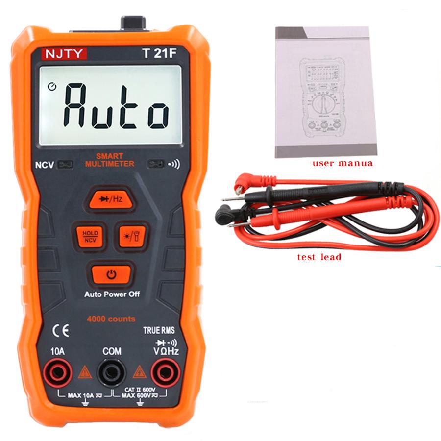 NJTY T21E T21D Intelligent Household High-Precision Compact Mini Digital Multimeter Universal Meter Capacitance Meter