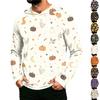 Men's Long Sleeve Sun Hoodie with Halloween Print for Outdoor Activities