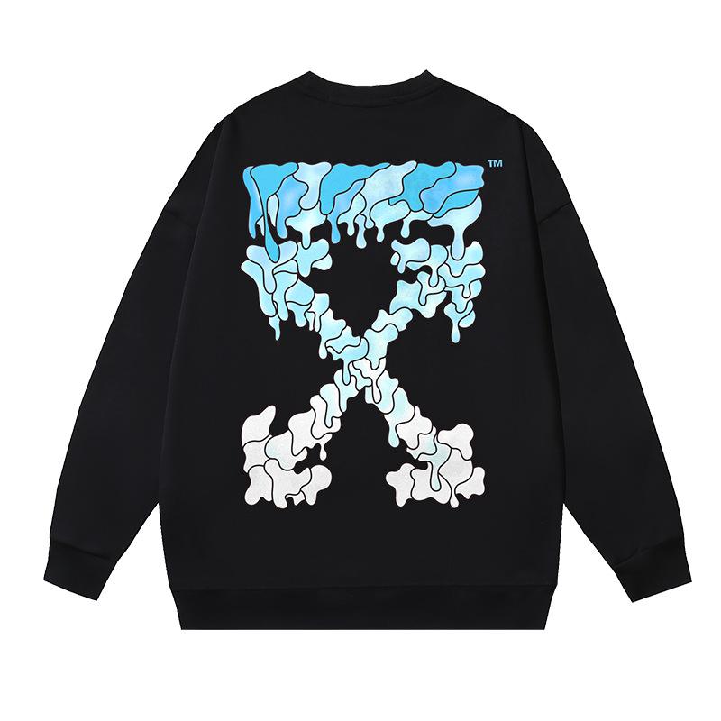 1238 Off-White 2026 Herbst/Winter Neu OW Geschmolzenes Pfeilmuster Herren und Damen Rundhals Hoodie