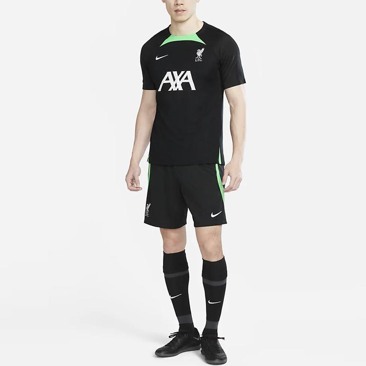 Nike Color Block Logo Elastic Waist Straight Leg Soccer Shorts Men shorts Black DX3191-012