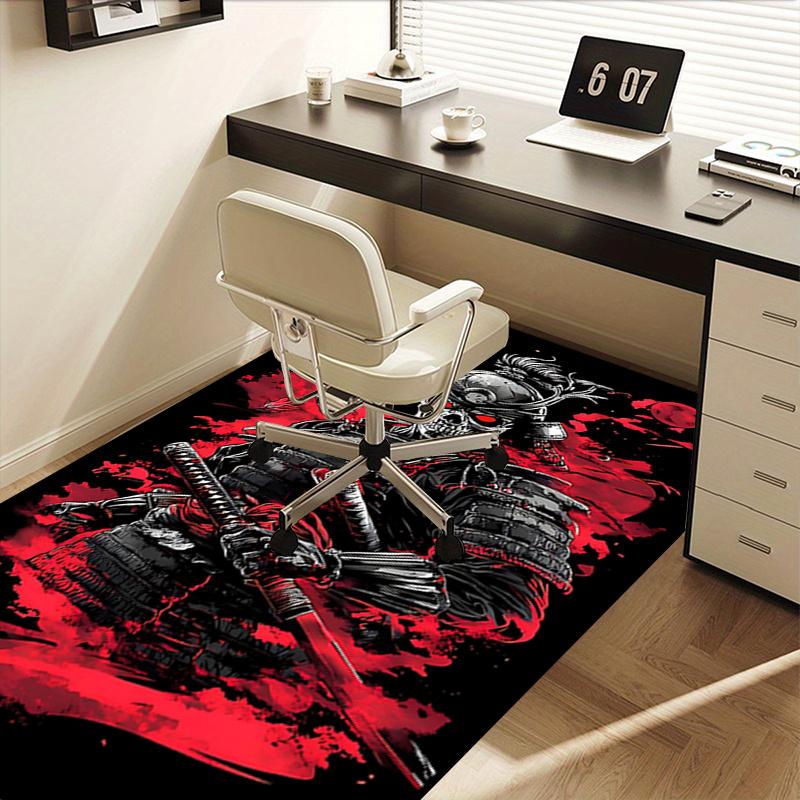 Samurai Warrior Chair Mat Office Carpet for Desk, Home Decor, Sofa Rug, Gift Idea for Any Room