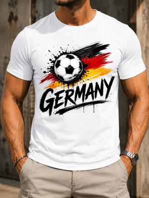Gerunisexy Soccer Football Ball Over Gerunisex FlAg Brush Handwritten Text National Pride Graphic Unisex Unisex All TShirt