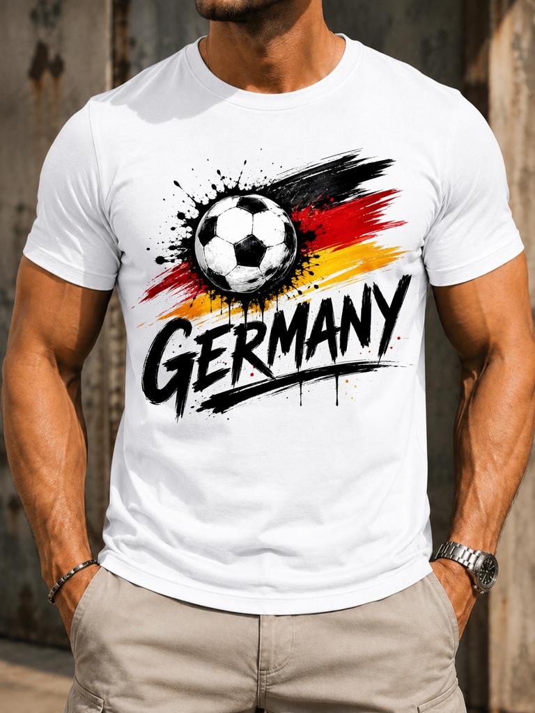 Gerunisexy Soccer Football Ball Over Gerunisex FlAg Brush Handwritten Text National Pride Graphic Unisex Unisex All TShirt
