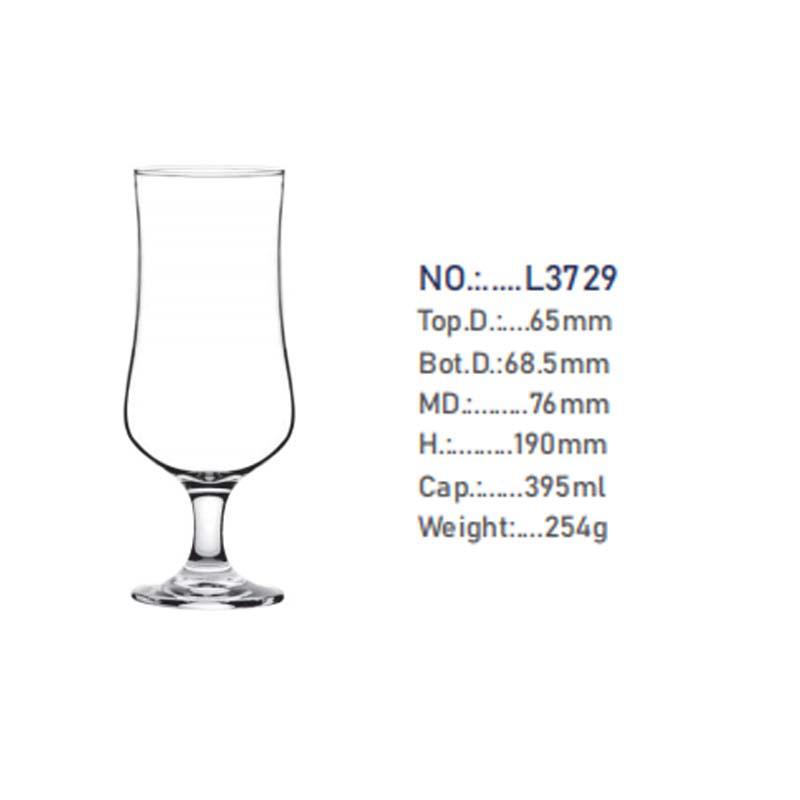 Tulpenförmiges Transparentes Getränkeglas – Hoher Stiel für Saft, Milchtee, Cocktails und Kaltgetränke.