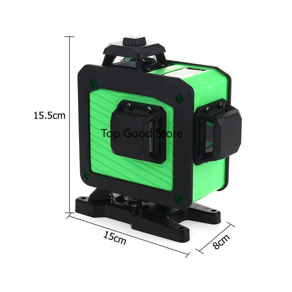 3D 12 Lines Laser Level Self-Leveling 360 Horizontal And Vertical Cross Super Powerful Green Laser Beam Line Measurement Tools