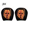 Spooky Auto Interior Accessories 2Pcs Funny Car Headrest Covers, Scary Faces Universal Fit Sleeve Seat Protectors, Breathable Soft Skin Friendly Cover