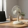 Retro Desk Fan Adjustable Angle Battery-Powered Table Fan Quiet Functioning for Office