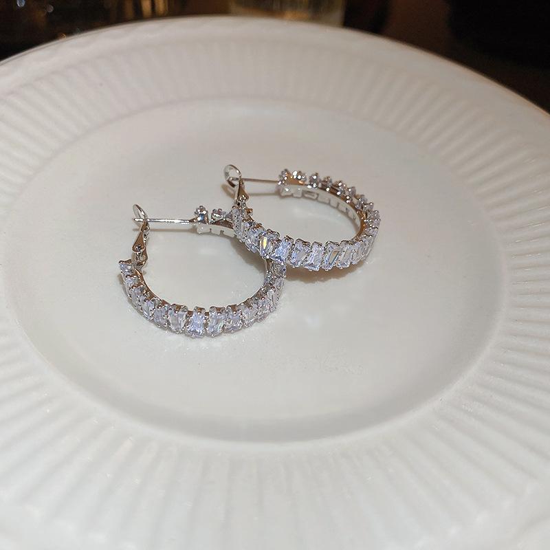 Geometric Double-layer Earrings, European and American Personality Trend Earrings, Casual Versatile Earrings, Niche