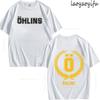Ohlins Thema 100% Baumwolle Sommer Mode Herren O-Ausschnitt T-Shirt Hipster Herren T-Shirt Streetwear Oberteil Federung Auto Motorrad Sport Rennen