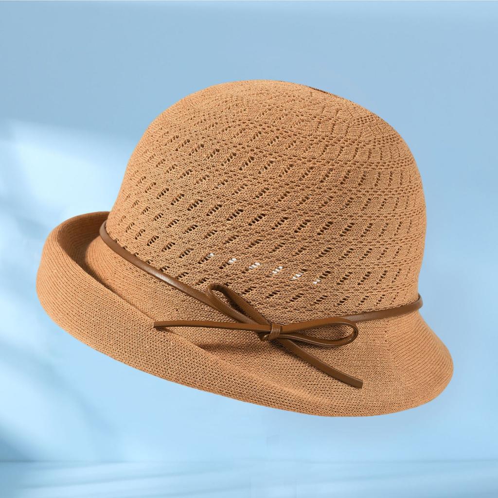 Summer breathable woven sun hat new fashion upturned brim foreign style mother hat summer sunscreen hat women