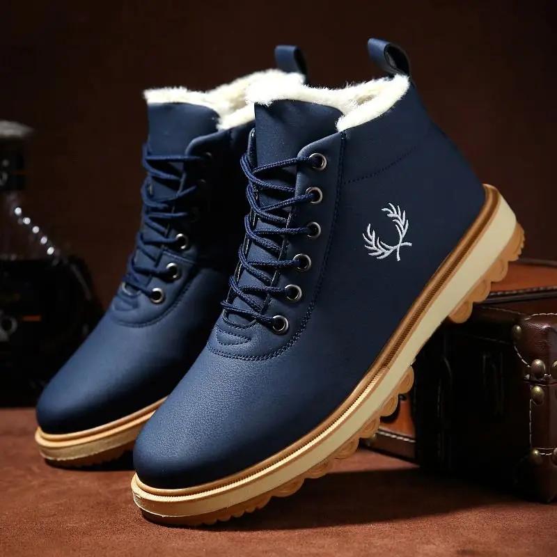 Мужские зимние ботинки Трендовые 2025 Мужская обувь Зимние Теплые Дешевая Дизайнерская — фото 4