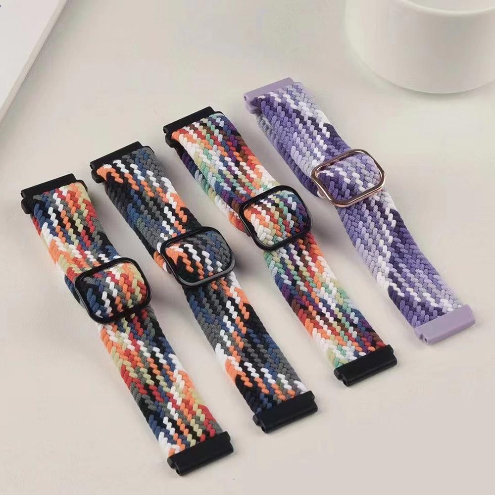 22mm Nylon-Schlaufenarmband für Samsung Watch 46mm/Gear S3/3/4/5/6/7/Huawei Watch GT/2/3/GT5 Pro 46mm Geflochtenes Armband für Amazfit GTR