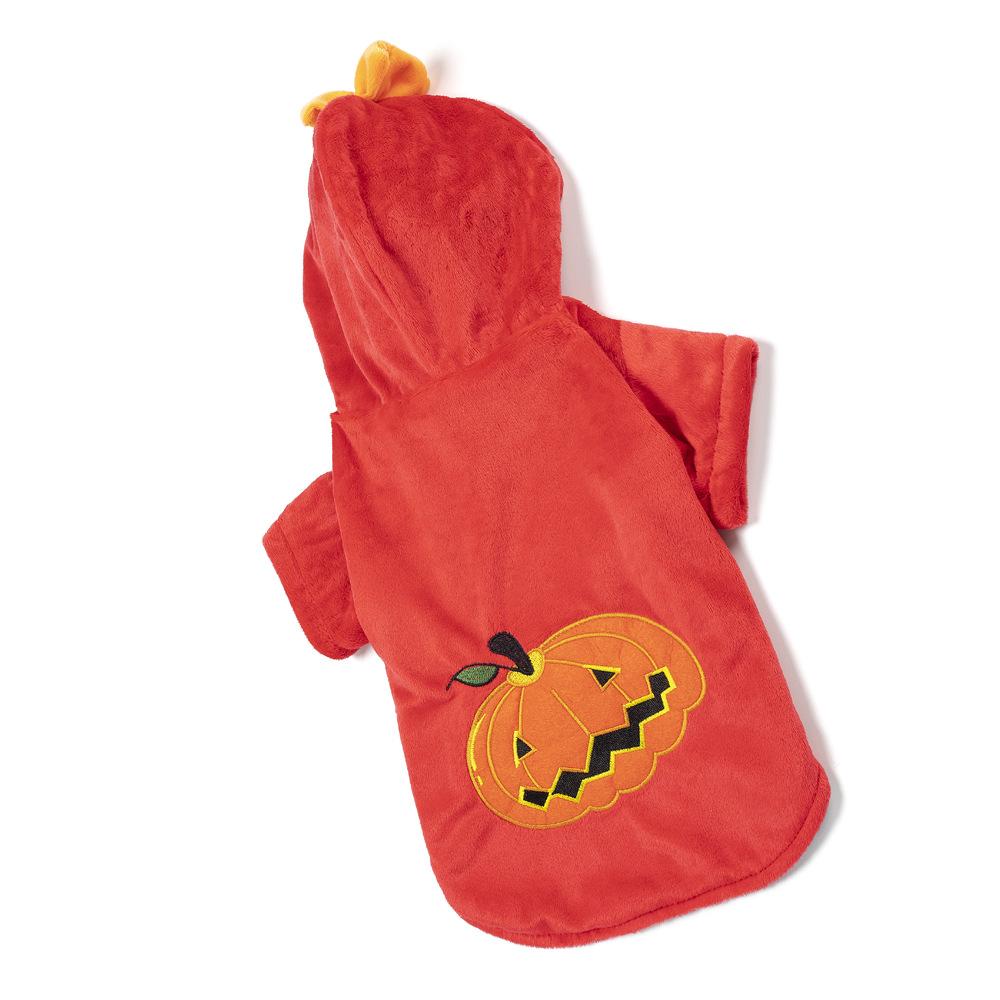 New Pet Clothes Halloween Puppy Pumpkin Clothes Cat Autumn & Winter Coat Suitable For Small And Medium-Sized Pets.
