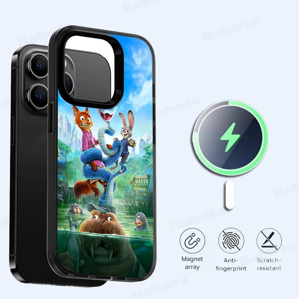 Z-ZootopiaS 2 1 Movie For Magsafe Magnetic Wireless Phone Case For IPhone 17 16 15 14 Plus 13 12 11 Pro Max Cover