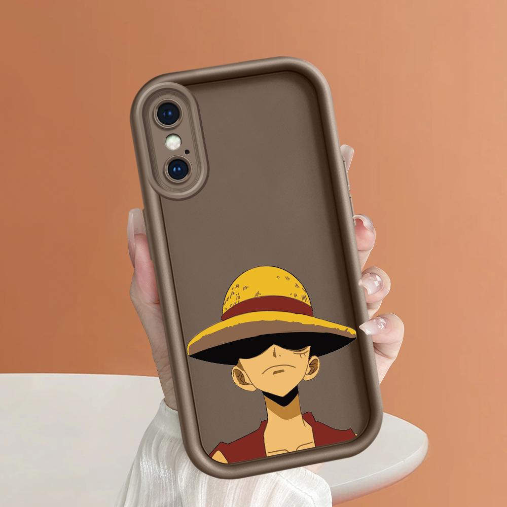 Luffy Fashion Square Ladder Handyhülle für Realme OPPO Reno VIVO Infinix Tecno Oneplus Vollständige Kameraabdeckung, stoßfester Schutz, Gummihülle