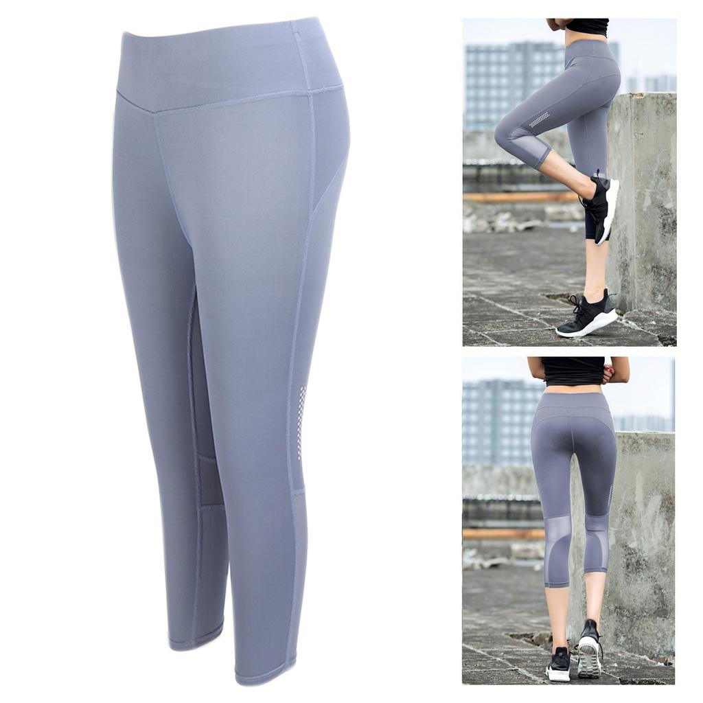 Breathable Cropped Sport Leggings Butt Lifting Quick Dry Elastic Women Tight Stretch Leggings