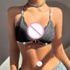 Sexy Backless Women Bras Party Underwear  Female Lingerie Breathable Camisole Removable Bra Front Button Women'S Lingerie