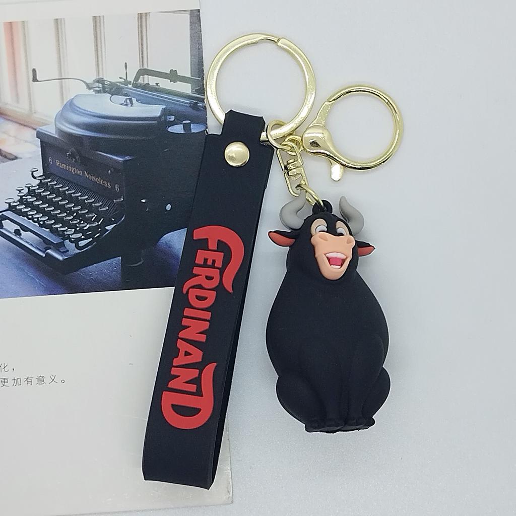 Neue Kreative Cartoon Stier Abenteuer Puppe Schlüsselanhänger Tasche Auto Schlüsselanhänger Großhandel Kawaii Niedlich Personalisierte Geschenke Y2k Mode Anime