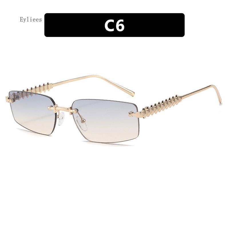 

Rimless Sunglasses Fashion Cat Eye Women Men Shades Designer Metal Black Small Oval Sun Glasses Luxury Sunglasses