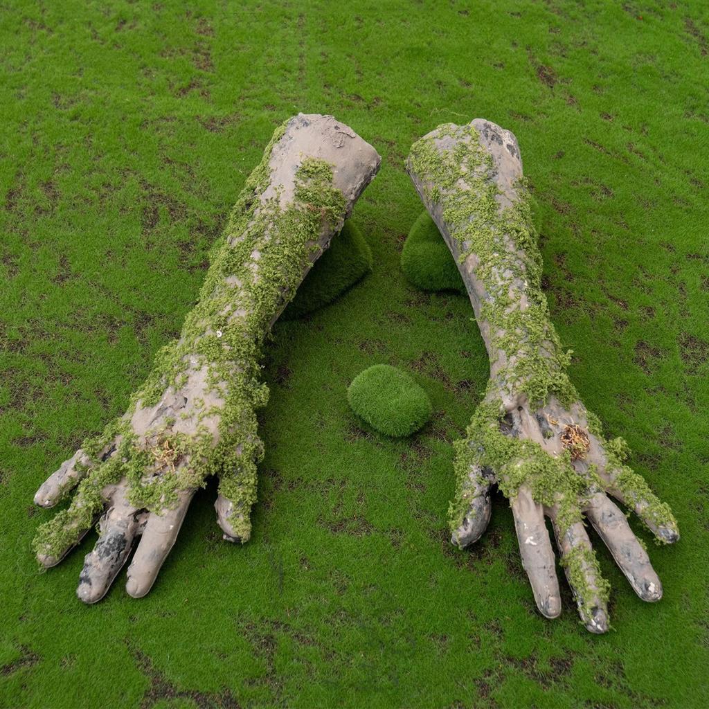 A Pair Of Broken Hands Covered With Moss, Flexible And Versatile In Multiple Scenes