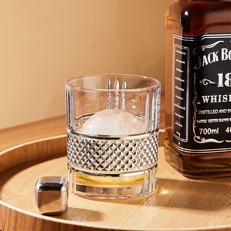 Light Luxury Ice Hockey Beer Glasses, Cocktail Glasses Bar Diamond Whiskey Glasses Wine Glass Beer Mugs Bartender Glasss