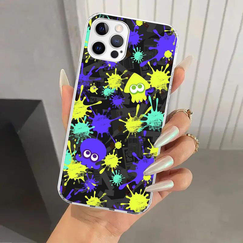 Game S-Splatoons Phone Case for Iphone 17 Air 16 15 Plus 14 13 Mini 12 11 Pro Max 16E 7 8 SE 2020 Soft Funda Print Shell 17 Air