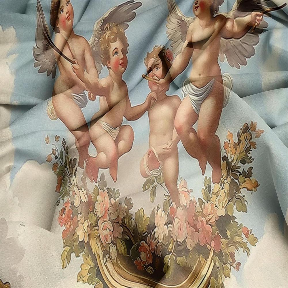 Retro Angel Antique Roman Art Bed Linen,Microfibre Bedding Sets, Children's Bed Linen  for Teenagers  Adult  3-Piece Duvet Cover