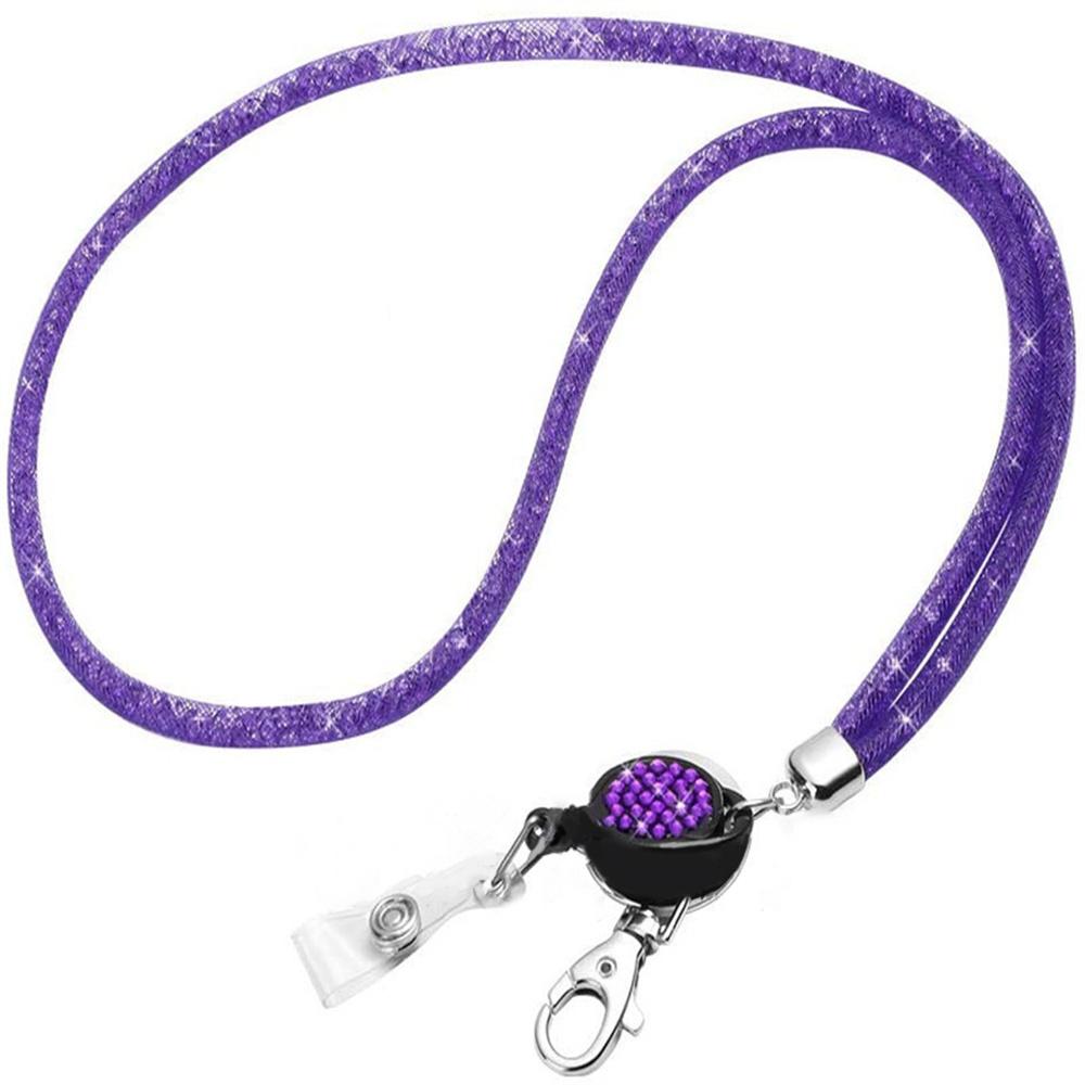 Badges Holder Retractable Lanyard Id Lanyard Name Tag Card Badge Holder Reels Chain Clips Hanging Rope Keychain Necklace Strap