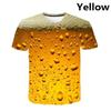 Men's Cool Beer T-shirt 3D Printed Personality Graphic Short Sleeve Tees Shirt Casual Summer Streetwear Kid Tops Women Clothes